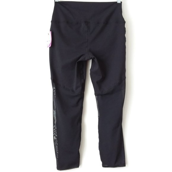 EVCR Leggings Women L Black Active Mesh Leg High Rise - Picture 2 of 9